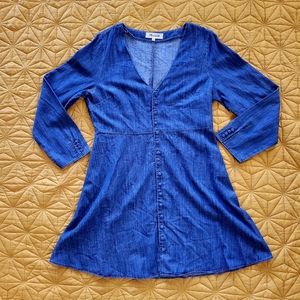 Madewell Chambray Denim Button Front Dress NWOT